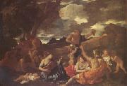 Nicolas Poussin The Andrians Known as the Great Bacchanal with Woman Playing a Lute (mk05) Sweden oil painting artist